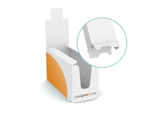 Stojací obal s výklopným displejem s automatickým dnem